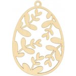 Natana dřevěné velikonoční vajíčko s větvičkami 6 x 9 cm – Hledejceny.cz