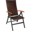Zahradní židle a křeslo tectake 404571 zahradní židle ratanová melbourne hnědá
