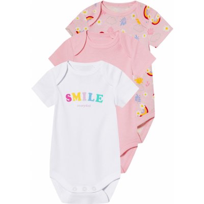 Lupilu Dívčí body s BIO bavlnou kusy růžová bílá – Zboží Mobilmania