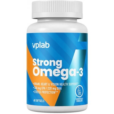 VPLab Strong omega 3 mastné kyseliny s vitamínem E 60 Softgels – Hledejceny.cz