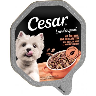 Cesar Adult Dog Landküche hovězí krůtí a bylinky v omáčce 14 x 150 g – Zboží Mobilmania