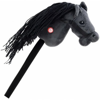 Plyšová hlava koně na tyči Hobby Horse Longhair Black Sounds – Zboží Dáma