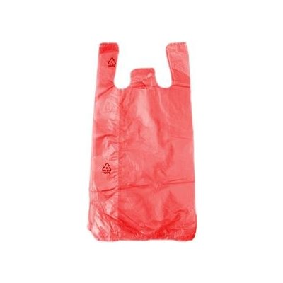 Mikrotenová taška nosnost 4 kg červená 100 ks