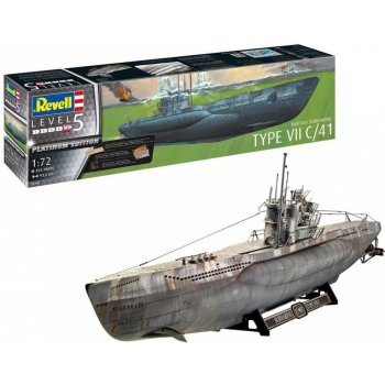 Revell Model Kit German Submarine Type VII C/41 Platinum Edition Plastic Limited Edition 05163 1:72