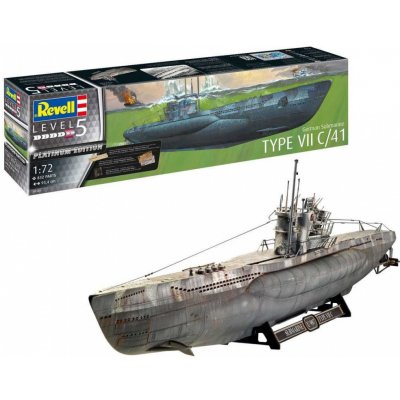 Revell Model Kit German Submarine Type VII C/41 Platinum Edition Plastic Limited Edition 05163 1:72 – Hledejceny.cz