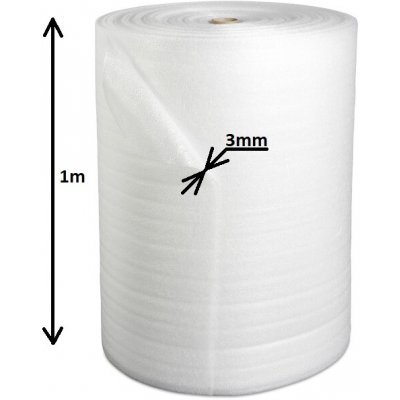 Mirelon Pěnový PE bílý 3 mm 100 m – Hledejceny.cz