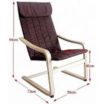 Kondela Torsten březové dřevo / hnědá látka – Zbozi.Blesk.cz