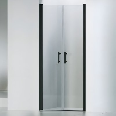 Westy 90 Černá DVOUKŘÍDLOVÉ Sprchové dveře, 195cm, 6mm – Sleviste.cz