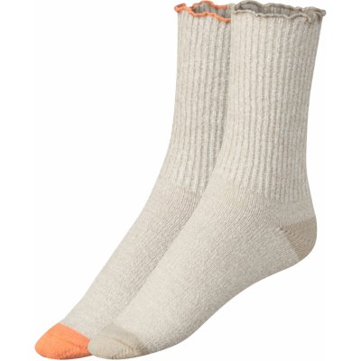 Esmara dámské hebké ponožky 2 páry béžová/oranžová – Zboží Dáma