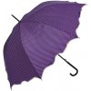 Deštník Clayre & Eef deštník pro dospělé s puntíky a vlnitým okrajem fialový