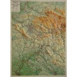 Jizerské hory a Český ráj - plastická mapa 75 x 100 cm v dřevěném rámu – Hledejceny.cz