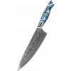 Kuchyňský nůž UG Grill Nůž Chef 20,7 35 cm Damašková ocel 67 oceánská modrá pryskyřice