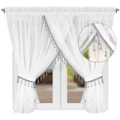 Fliying Hotová bílá záclona Lapelia 400x155 cm – Hledejceny.cz