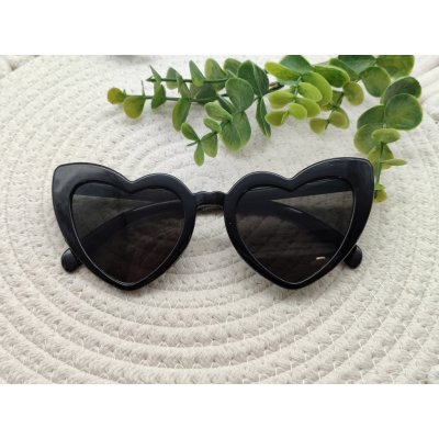 Černé brýle ve tvaru srdce - D-decor – Zboží Dáma