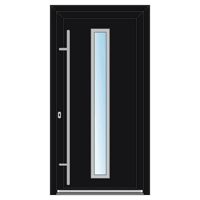 OknaDvereNaMiru.cz Vchodové dveře INOX 1428 antracit 110 x 205 cm – Zboží Mobilmania
