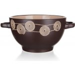 Banquet miska keramická s uchem SPIRÁLA 660 ml tmavě hnědá – Zbozi.Blesk.cz