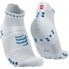 Compressport Pro Racing Socks v4.0 Run Low White/Fjord Blue