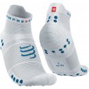 Compressport Pro Racing Socks v4.0 Run Low White/Fjord Blue