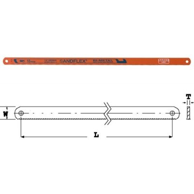 Bahco 3906-300-18-100 List do ruční rámové pily, 300 mm, 18 TPI, Sandflex® Bimetal – Zboží Mobilmania