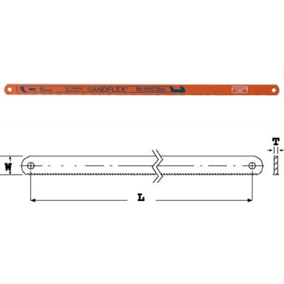 Bahco 3906-300-18-100 List do ruční rámové pily, 300 mm, 18 TPI, Sandflex® Bimetal – Sleviste.cz