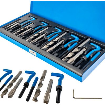 Sada na opravu poškozených závitů M5-M12 131ks Pro-Tech TOOLS 01184 – Hledejceny.cz