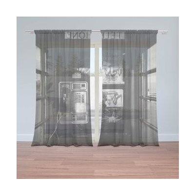 Sablio Záclony Telefonní budka: 2ks 150x250cm – Hledejceny.cz