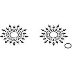 Petits Joujoux Gloria, Ozdoby na bradavky černá – Zboží Dáma