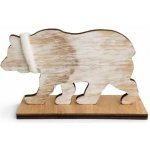 DECOLED Dřevěná dekorace na stůl medvěd 15,2 × 4 × 9 cm, stojící – Hledejceny.cz