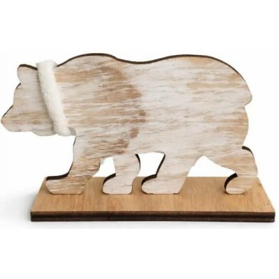 DECOLED Dřevěná dekorace na stůl medvěd 15,2 × 4 × 9 cm, stojící – Hledejceny.cz