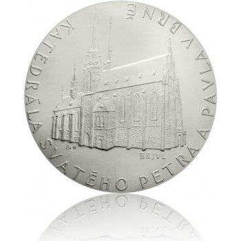 Česká mincovna platinová medaile katedrála Sv. Petra a Pavla v Brně stand 500 g