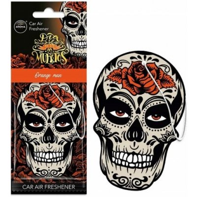 Aroma Car DIA DE LOS MUERTOS Skull Orange Man – Zboží Mobilmania