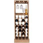 Dutchbone Hnědá vinotéka z jedlového dřeva počet lahví 28, 43,5x118,5 cm Claude – Zboží Dáma