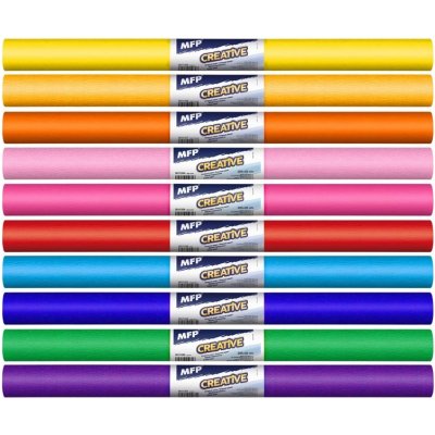 Krepový papír role 50x200cm - 10ks mix duhových barev – Zboží Dáma