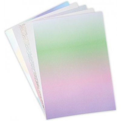Sizzix Třpytivý papír sada A4 duhové odstíny 230-280g/m2 50ks – Sleviste.cz