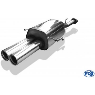 FOX Nerezový koncový tlmič s dvojitým vyústením na jednej strane 2x76mm (Typ 13) OPEL Astra G Coupe/ Cabrio – Zboží Mobilmania