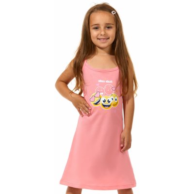 Meruňová dívčí noční košilka Zamilovaní smajlíci oranžová – Zboží Mobilmania