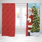 IMPAR Závěsy Santa – Veselé Vánoce (Rozměr : 140x250, Materiál: Blackout) – Hledejceny.cz