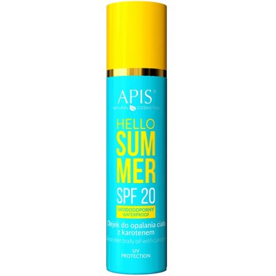 Apis Hello Summer Waterproof Sunscreen Body Oil with Carotene ochranný tělový olej s karotenem SPF20 150 ml – Zbozi.Blesk.cz