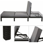 TECTAKE Ratanové zahradní lehátko SOFIA černá – Zboží Dáma