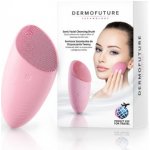 DermoFuture Sonický kartáček pro čištění pleti fialový růžová – Zboží Dáma