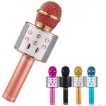 WSTER WS 858 Karaoke bluetooth mikrofon tmavě růžový – Zboží Dáma