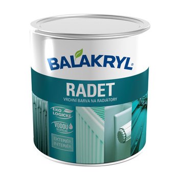 Balakryl Radet vrchní barva na radiátory 0100 Bílý Lesk 0,7 kg