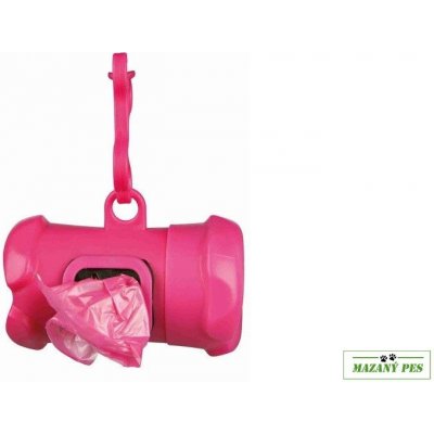 Trixie Plastový zásobník na sáčky na trus tvar KOST včetně 1 role á 15 ks různé barvy růžová – Zbozi.Blesk.cz