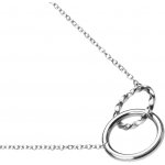 Franco Bene Náhrdelník s 2 kroužky stříbrný 116 – Hledejceny.cz