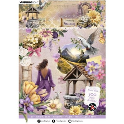 Studio Light Blok s papírovými výseky Growing & Blooming A5 20 l. – Zboží Mobilmania