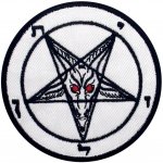 Nažehlovací nášivka Bafomet Satan. Průměr: 7,5 cm – Zboží Dáma