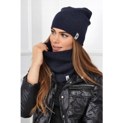 Fashionweek dámská čepice a šála cashmere touch S2204 Tmave modry – Hledejceny.cz