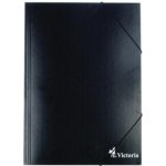 Victoria Office A4 Desky s gumičkou karton černé – Zboží Živě