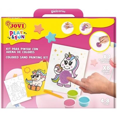 JOVI PLAY&FUN sada na malování pískem 12ks Unicorns – Zboží Dáma