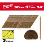MILWAUKEE Hřebíky 34° Polokruhová hl. 90 mm RS HDG SC3 - 2 200 ks 4932492615
